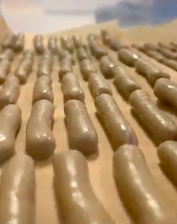 Artisan rosin 'worms' prepped for rolling. (Courtesy Artisan)