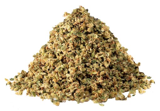a pile of ground light green bud against a white background