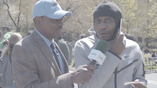 New York man says he uses the Leafly app to "g-check" his dealers. (Jon Bain / Leafly)