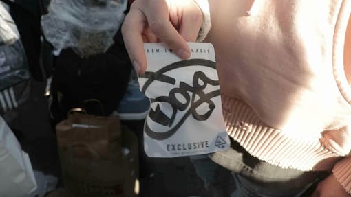 A handful of New Yorkers told us "Doja Exclusive" when asked "What are you smoking?" (Jon Bain / Leafly)