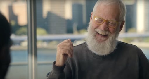 David Letterman shares a laugh with Kevin Durant in a clip for the new season of Netflix's 'My Next Guest Needs No Introduction." (Screengrab / Netflix)
