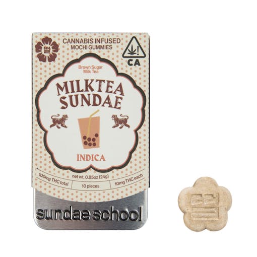 A package of milk tea-flavored gummies