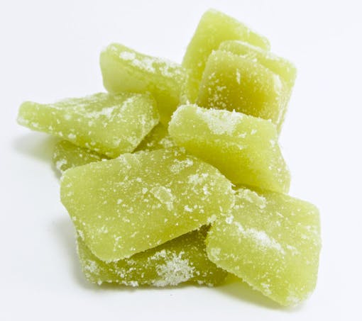 Wyld edibles in Sour Apple are delicious. (David Downs/Leafly)