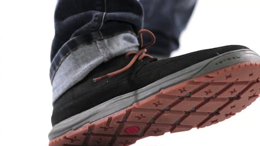 a hiking boot made of hemp