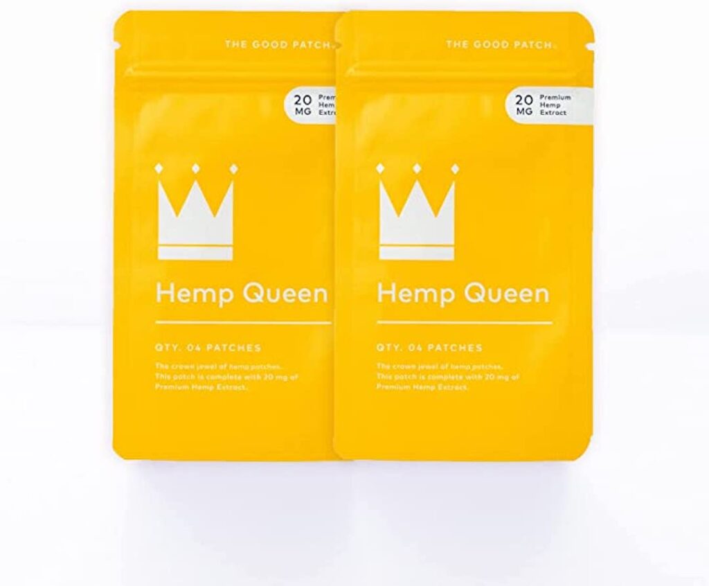 yellow packaging of Hemp Queen Patches