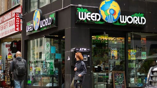 A gray-market weed shop in New York City. (Kena Betancur/AFP via Getty Images)