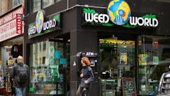 A gray-market weed shop in New York City. (Kena Betancur/AFP via Getty Images)