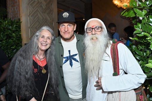 Swami Select's Nikki Lastreto and Swami Chaitanya attend 'The Woods' Opening Day on May 13, 2022 in West Hollywood, California. (Photo by Stefanie Keenan/Getty Images for The Woods)