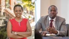 Photos of Tremaine Wright (left) is a Bedford-Stuyvesant Assemblywoman who is leading the state’s cannabis board. Chris Alexander (right) is Executive Director. Both have said New Yorkers with cannabis convictions and their families will benefit first when adult-use sales begin later this year. (Drug Policy Alliance)