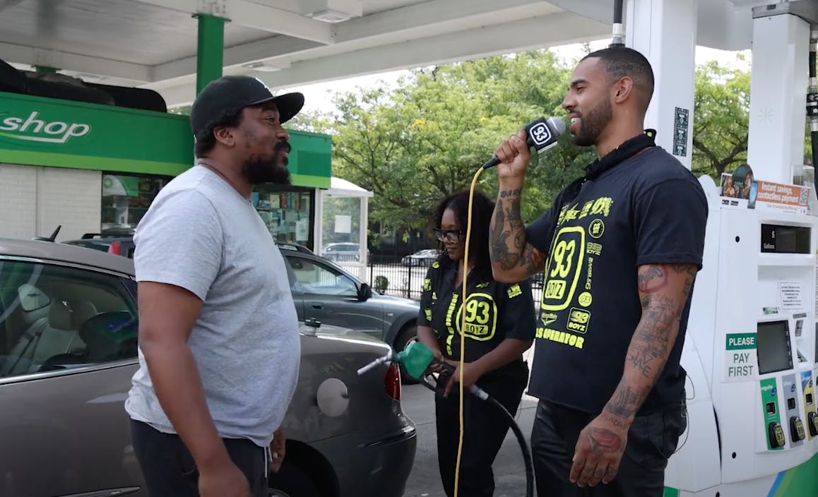 WATCH: Chicago rapper Vic Mensa seen giving away $10k in free gas as he promotes new weed brand image