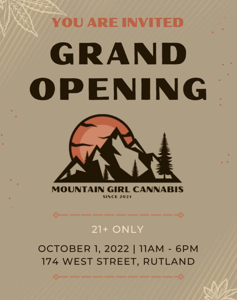 mountain girl opening sign