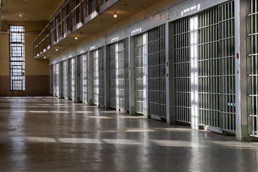 View of prison cells in a prison