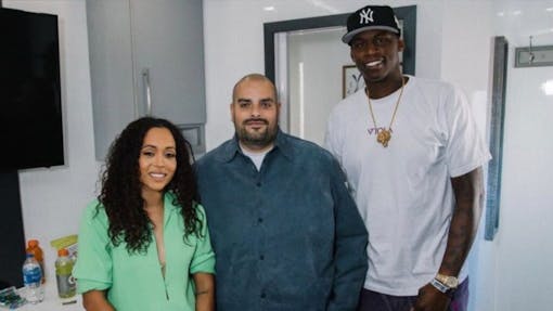 Retired NBAer Al Harrington, Tammy the Cannabis Cutie, and Berner connect during the REVOLT TV Summit in September 2022. (Instagram / @Berner415)