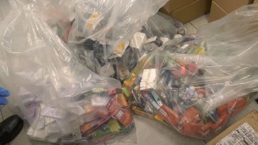 New York officials say they also confiscated illegal tobacco products including e-cigarettes and vapes from Big Chief. (LLN NYC)