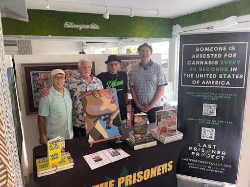 (From right: Brother Bob, Richard DeLisi, Billy Dekle, & Randy Lanier. All former cannabis prisoners. Photo courtesy of Last Prisoner Project)