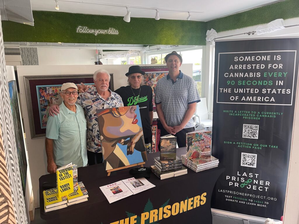 (From right: Brother Bob, Richard DeLisi, Billy Dekle, and Randy Lanier. All former cannabis prisoners. Photo courtesy of Last Prisoner Project)