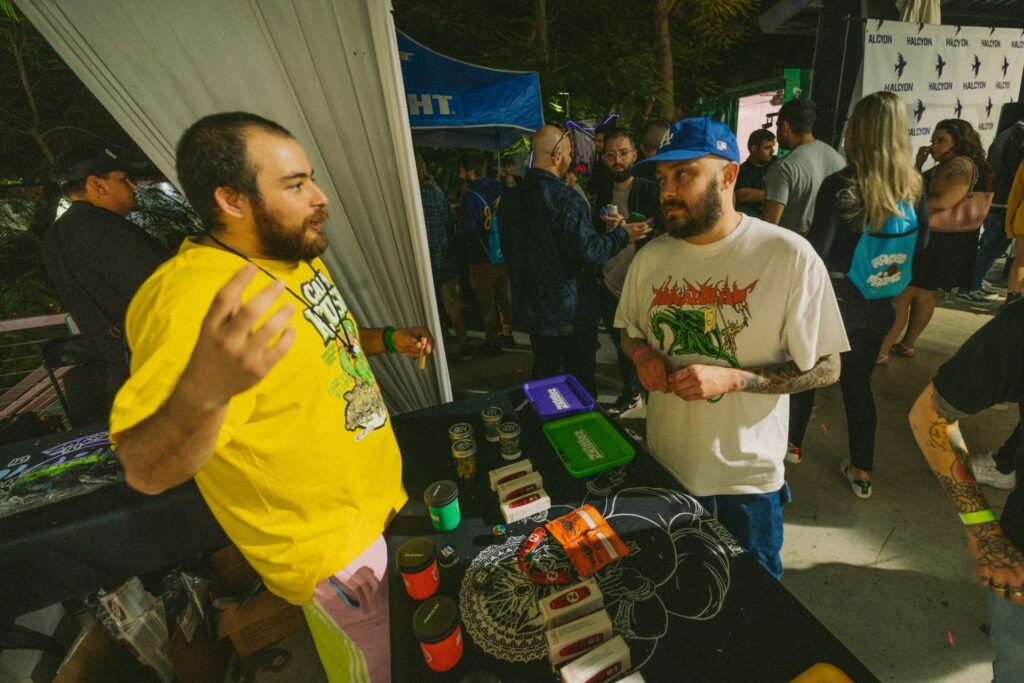 West Coast cannabis brands like Zkittlez Strain Crew, Terphogz and hype flower grower Jelly Wizard are helping Miami celebrate Art Basel. (Photo courtesy of @scooch_lifestyle)