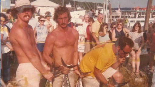 Barry Foy (left) and Les Riley (middle) were two of the leaders of the Gentlemen Smugglers. (Gentlemen Smugglers)