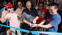Berner cuts ribbon at Cookies Thailand store grand opening. (Cookies)