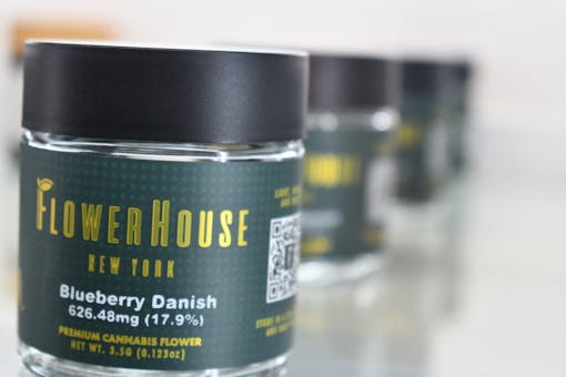 Flower House New York cannabis for sale in Smacked Village New York. (Calvin Stovall / Leafly)