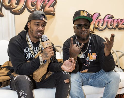 Benny The Butcher and Shiest Bubz pictured at Rolling Loud's Waferz suite. (Instagram / @ShiestBubz)