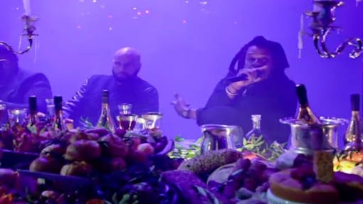 JAY-Z raps while pointing at friend OG Juan Perez at Grammy Awards 2023. (Roc Nation / Twitter Screengrab)