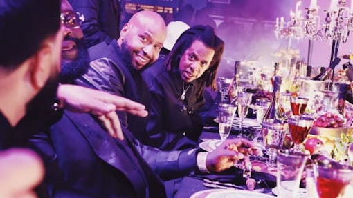 Juan Perez and JAY-Z pose for a photo at 2023 Grammy Awards. (Roc Nation)