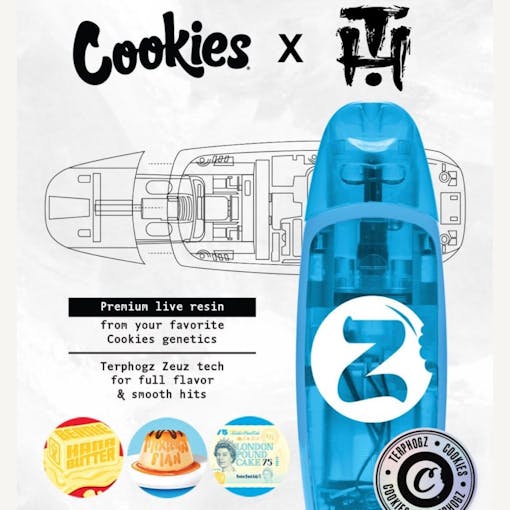 Terphogz’ Zeus pods now come in Cookies blue. (Courtesy of Cookies)
