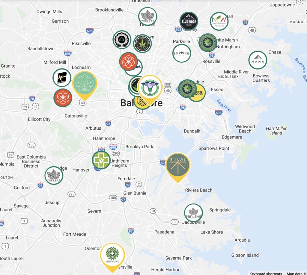 Maryland S Legal Weed Launch Here S The Details Leafly   Dispensaries On Leafly Around Baltimore 1024x920 