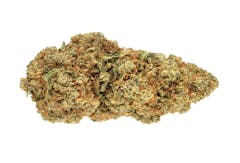 long lime-green nug on its side against a white background