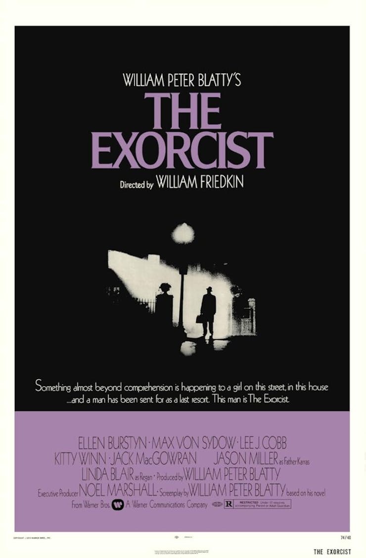 The Exorcist purple and black poster