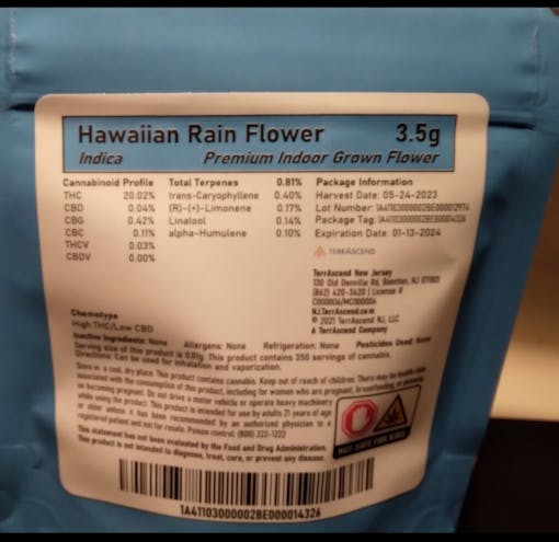 Hawaiian Rain bag in New Jersey. (Lord Figo for Leafly)