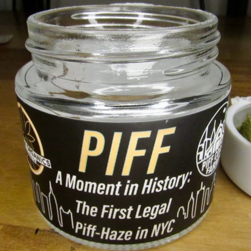 Piff haze cannabis strain jar
