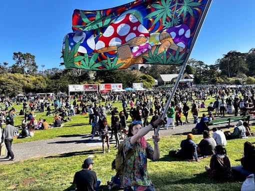 Hippie Hill on April 20, 2023. (David Downs/Leafly)