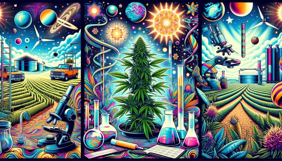 The official image of the Leafly Weed Gardener's Almanac 2024