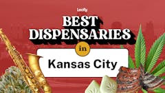 a collage of images representing Kansas City including bbq, jazz instruments and pot leaves