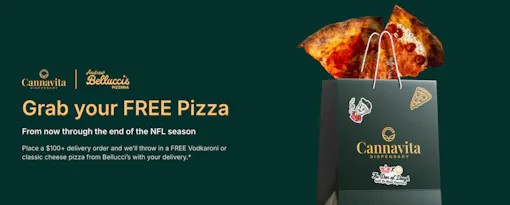 Cannavita $100 free pizza deal