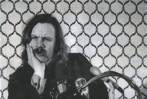 Cannabis pioneer Dana Beal at Democratic National Counter Convention in 1976. (Instagram/@DanaBealOfficial)