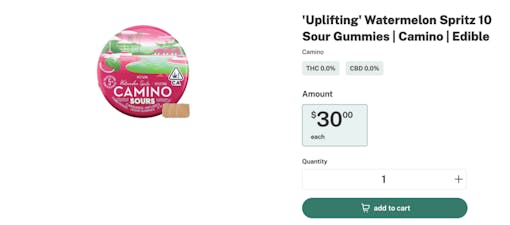 Camino gummies New York Product Shot