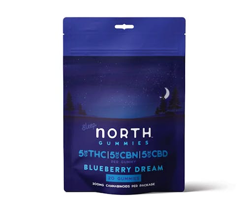 blue package of north gummies