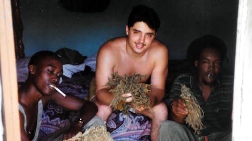 A young Howie Rondinone shows off his early product with friends.