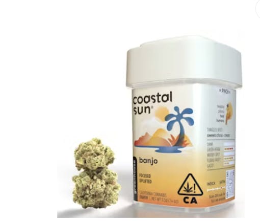 Photo of Banjo Greenhouse Flower by Coastal Sun Farm, a top choice among California’s best weed brands.