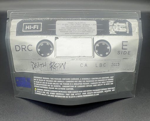 Celeb Weed 2025 Death Row Records' 'E-Sides' 7-gram bags come in a retro cassette band Mylar. Scheesh. (With the kind permission of Death cells cannabis)