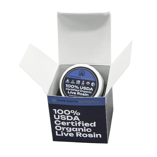 Live-rose-thca concentrate packaging picture of Pure Roots Botanicals, one of the best hemp products with high potency from 2025
