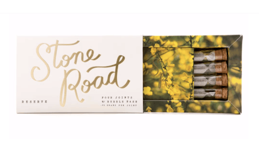 LGBTQIA+ brands and pharmacies such as Stone Road, which are shown here with the pre-rolled Bubble Hash joint