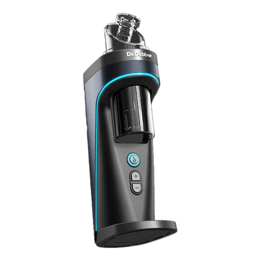 Dr. Dabber's Switch 2 electric dab rig sits against a white background. One of our best dab rigs of 2025.