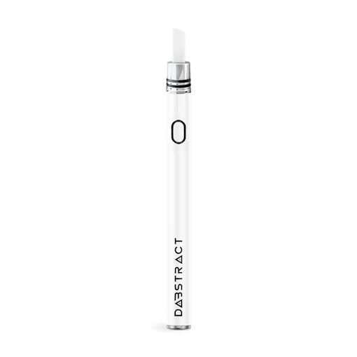 Dabstract's new 510 thread vape battery with hot knife attachment in white against a white background, one of our picks for the best products for Oil Day
