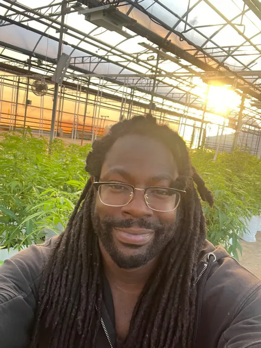 Trap to Table founder Julian Smith with his plants.