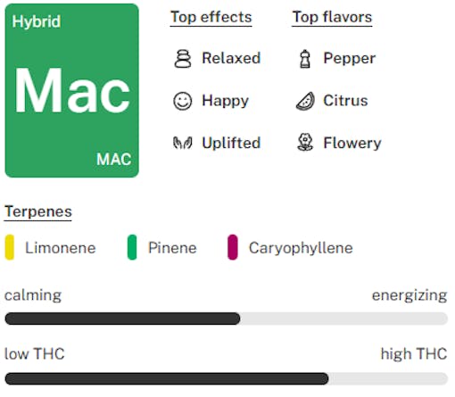 MAC strain card no weird box