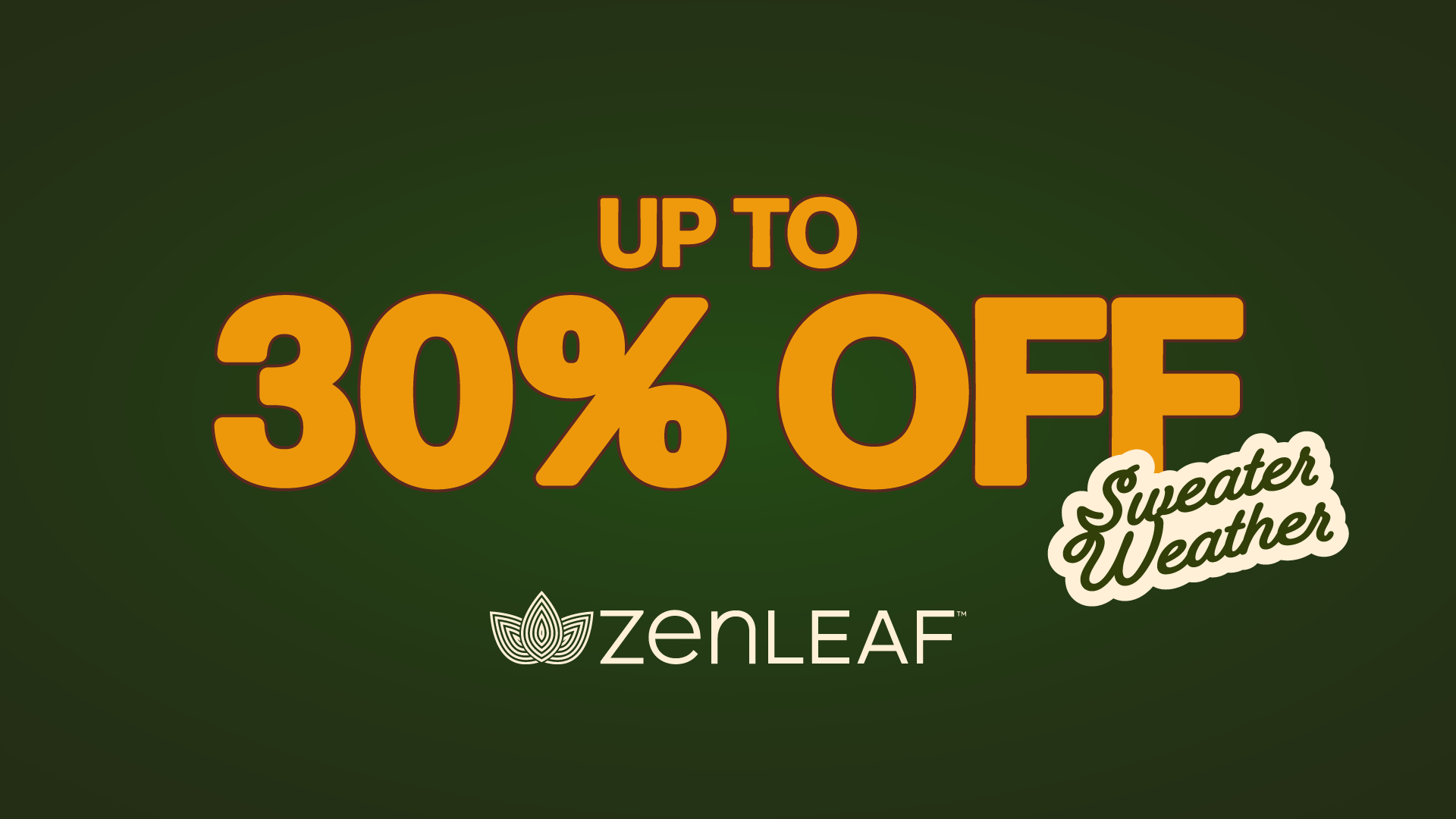 Stock up for sweater weather with up to 30% off from Zen Leaf
